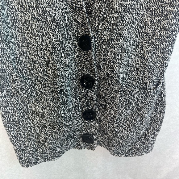 Lane Bryant Cardigan Short Sleeve black White Cotton Size 14-16 - Picture 3 of 7